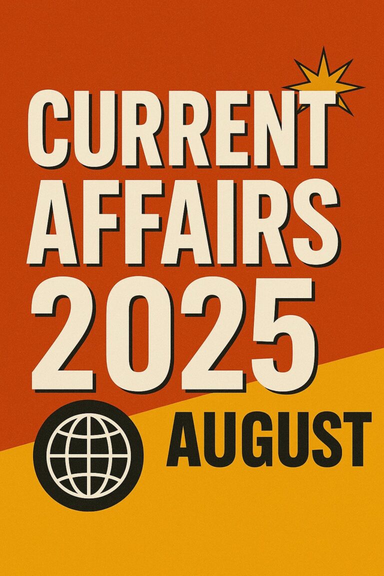current affairs august 2025