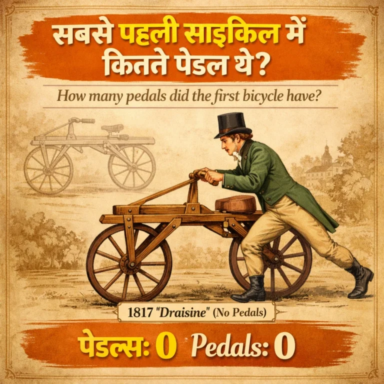 sabse pehli cycle mein kitne pedals the