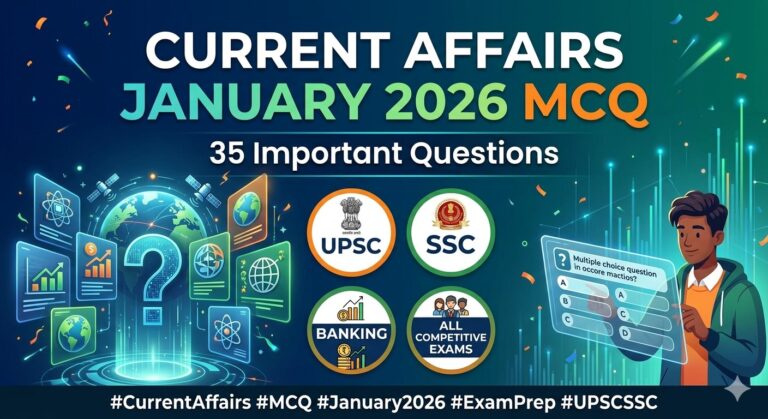 Current Affairs January 2026 MCQ